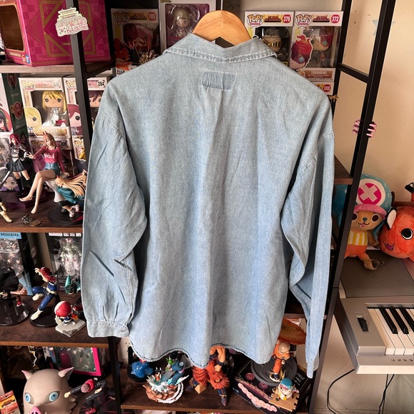 Vintage Looney Tunes Denim Shirt Men’s Large USA Made Warner Bros - Picture 3 of 8